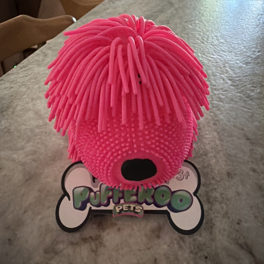 Pufferoo Pets Pink Squishy Squeezy Sensory Toy Fidget Stress Relief